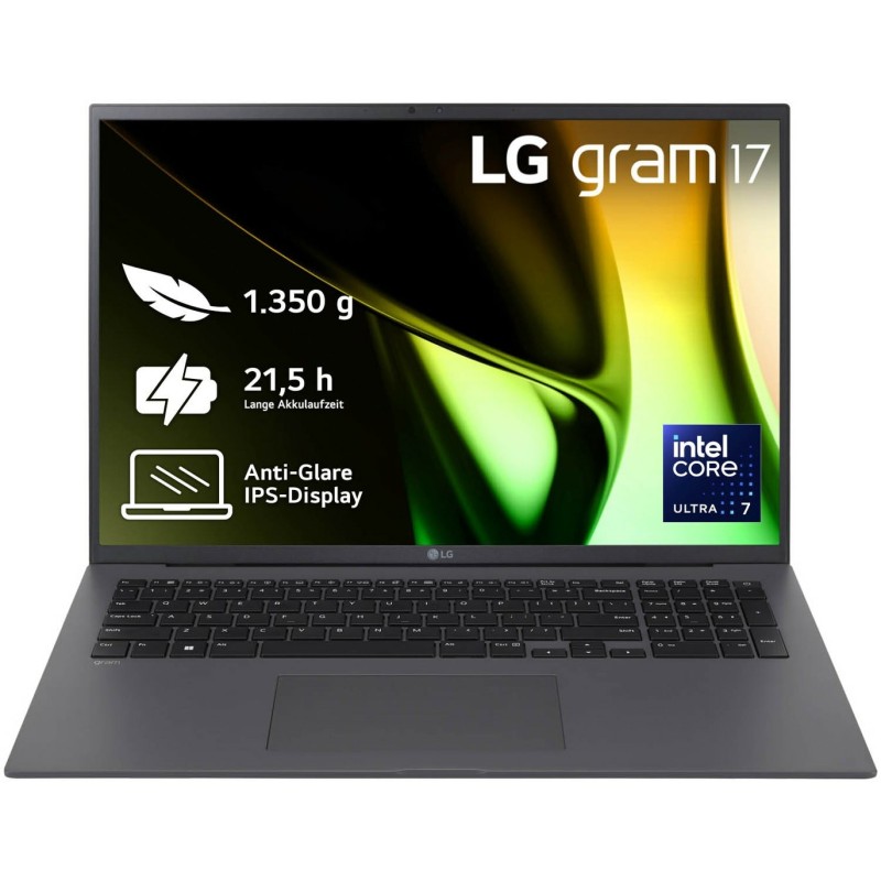 LG Gram 17Z90S-G.AA79G laptop Intel Core Ultra 7 155H Computer portatile 43,2 cm (17") WQXGA 16 GB LPDDR5x - TASTIERA QWERTZ